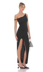 Twist Off Should Maxi Dress in Black