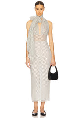 The Scarf Dress in Printed Silk Chiffon