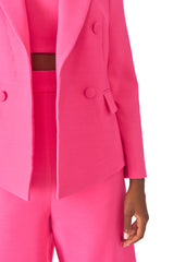 Hibiscus Double-Breasted Tuxedo Jacket