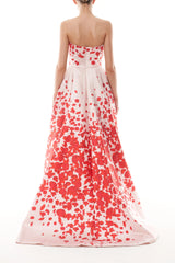 Rose Petal High-Low Gown