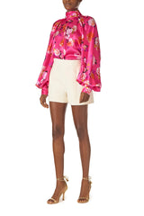 High Neck Blouse With Full Sleeves