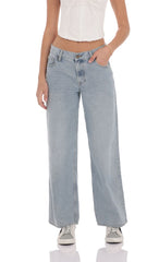Low Rise Baggy Jeans in Light Blue