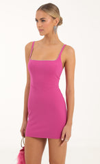 Rhinestone Bodycon Dress in Pink
