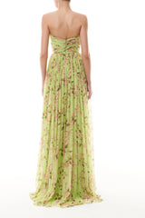 Celadon Floral Sweetheart Gown