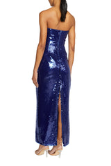 Strapless Sequin Column Gown