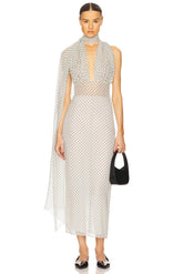 The Scarf Dress in Printed Silk Chiffon