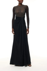 Noir Long Sleeve Hotfix Gown
