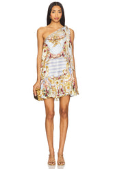 Tie One Shoulder Short Dress