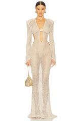 Talia Desert Crochet Gown