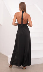 Halter Maxi Dress in Black