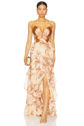 Sunset Butterfly Maxi Dress