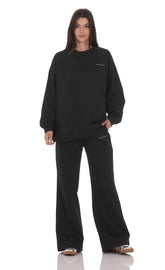 Cinchable Cuff Lucy Sweatpants in Black