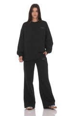 Cinchable Cuff Lucy Sweatpants in Black