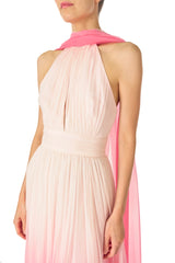 Hibiscus Ombre Chiffon Gown