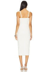 Scuba Crystal Sweetheart Midi Dress