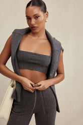 charcoal cashmere blend bralette