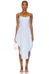 Poplin Cupped Midi Dress