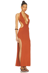 Isla Solid Braided Maxi Dress