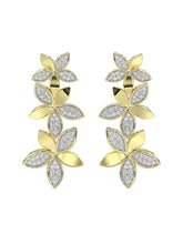 Wild Flower Yellow Gold Earrings