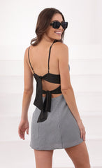 A-Line Dress in Black Gingham