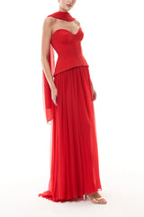 Vermilion Drop Waist Corset Gown
