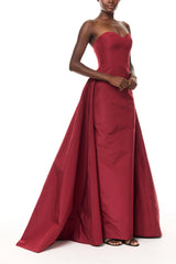 Strapless Column Gown With Train