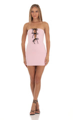 Cutout Mini Dress in Pink