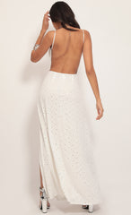 Twinkling Maxi Dress in Ivory Gold