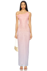 Mesh Twist Maxi Dress