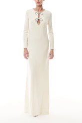 Ivory Crystal Bow Gown
