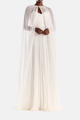 Floor Length Chiffon Evening Cape