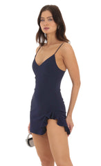 V-Neck Dress in Navy