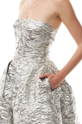 Metallic Jacquard Ballgown