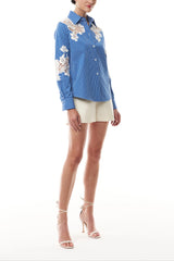 Lace Detailed Button Front Shirt