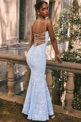 bluebell lace up back maxi dress
