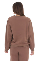 Fleece Jumper in Brown