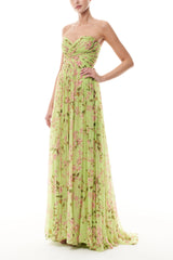 Celadon Floral Sweetheart Gown