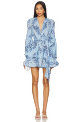 Bedouin Blue Poppy Mini Dress