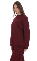 Lucy Oversized Crewneck in Burgundy