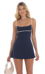 Outline Dress in Navy