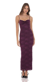 Contour Maxi Dress in Purple