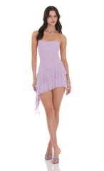 Mesh Tassel Dress in Lavender