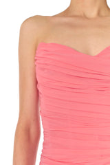 Strapless Draped Jersey Gown