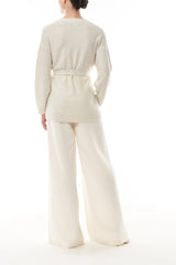 Sparkle Cardigan With Bow Brooch