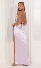 Rhinestone Maxi Dress in Purple