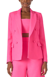 Hibiscus Double-Breasted Tuxedo Jacket