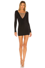 Maris Deep V Mini Dress