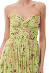 Celadon Floral Sweetheart Gown