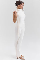 ivory cashmere slim cigarette pants