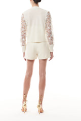 Silk White Lace Cardigan